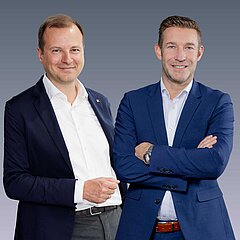 Christopher Mennekes, CEO der MENNEKES Gruppe, Oliver Engelbertz, Direktor / Zentralbereichsleiter Zentrale Firmen- und Immobilienkunden der Kreissparkasse Köln