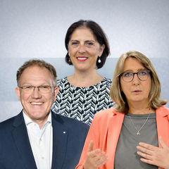 Birgitta Kubsch-von Harten, Vorsitzende Geschäftsführung Agentur für Arbeit Düsseldorf; Gregor Berghausen, Hauptgeschäftsführer IHK Düsseldorf; Martha Giannakoudi, CEO, Founder & HR-Direktor Synnous Consulting GmbH